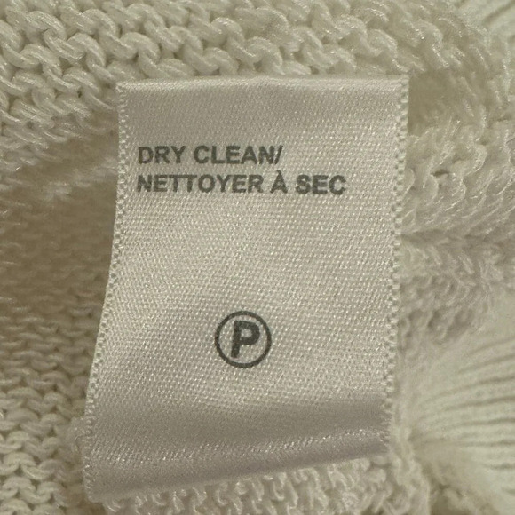 Brochu Walker White Open Stitch Back & Sleeve V-Neck Sweater - Picture 10 of 10